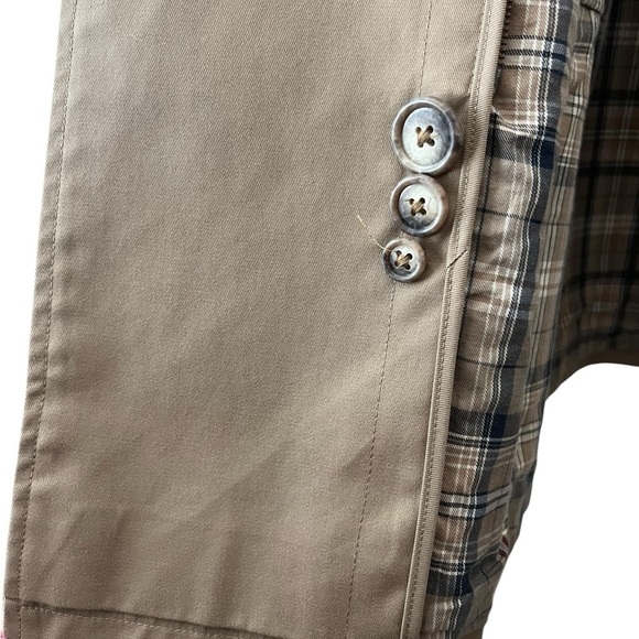Vintage Nordstrom Mens Size 40R Khaki Tan Classic City Long Belted Trench Unisex - Picture 13 of 14